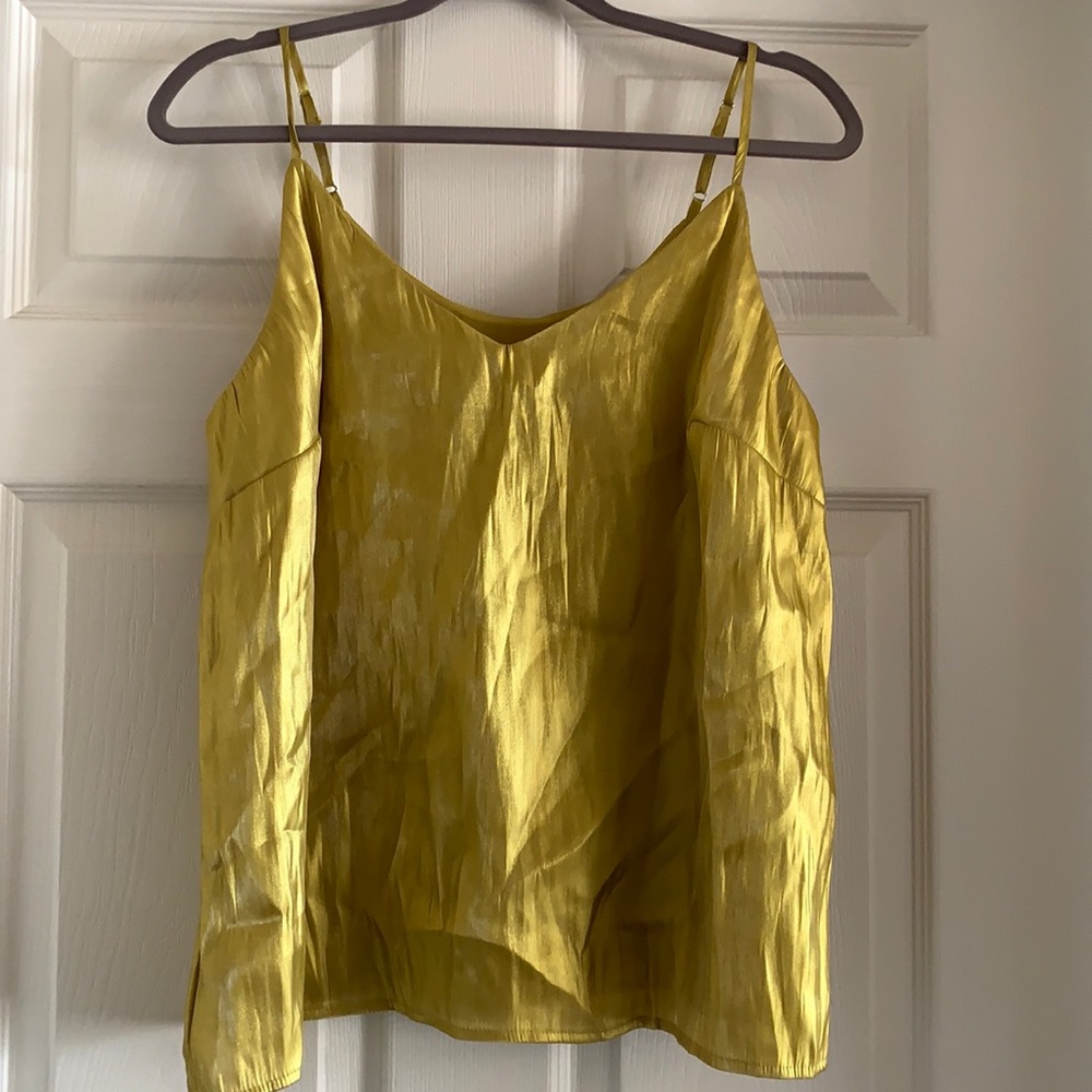 Yellow v neck blouse